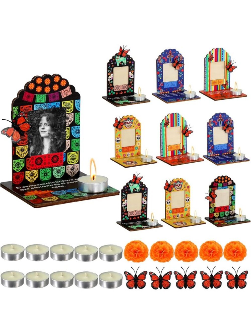 Dia De Los Muertos Picture Frames - Day of the Dead Ofrenda Altar Decor